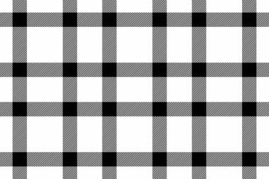 Tekstil desenli makara kumaş, ekoseli kumaş, dikişsiz. Beyaz ve siyah renk paletindeki Battaniye vektör dokusunu kontrol et.