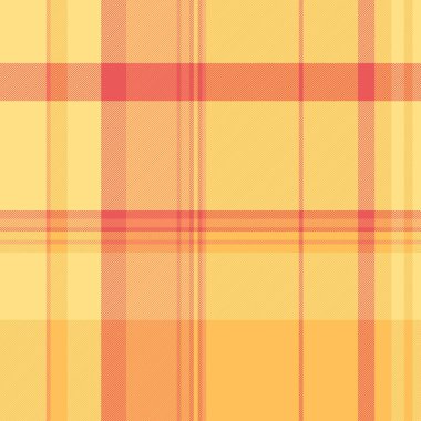 Sıcak, ekose desenli sarı ve şeftali rengi. Klasik tartan tasarımı arka plan, tekstil ya da klasik bir dokunuş için mükemmeldir..