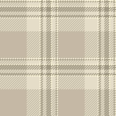 Tarafsız tonlarda dokunmuş desensiz ekose desen. Klasik tekstil tasarımı arka plan, giyim veya dijital tasarımlar için idealdir.