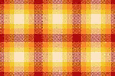 Sonbahar renklerinde, sıcak, pikselli ekoseli desen. Kusursuz, geleneksel bir tekstil tasarımı. Geçmişi, dokusu ya da kırsal hissi olan kumaş modellemeleri için kullan.