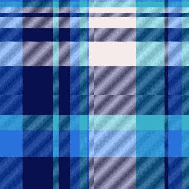 Mavi kareli desenli, yeni ve modern görünümlü. Geçmişi, tekstili ya da tasarım elementleri için mükemmel. Sakin, klasik ve çok yönlü estetiği çağrıştırıyor..