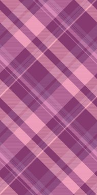 Küçük tartan tekstil arka planı, kadınların moda kumaş desenleri. Geometri ekoseli, pembe ve kırmızı renk paletinde kusursuz vektör kontrolü.