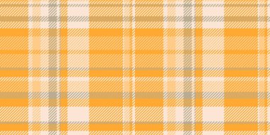 Renksiz vektör tartan, torba kumaş kontrolü. Kehribar ve antika beyaz renk paletinde çapraz desen tekstil arkaplanı.