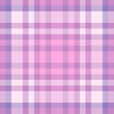 İnce tekstil dokusu, güzel vektör tartan kontrolü. Paçavralar mor ve açık renk paletinde ekose kumaş deseni.