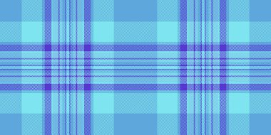 Akan doku kontrolü kumaşı, pamuklu kumaş. Cyan ve indigo renk paletinde New York kusursuz desenli tartan vektörü.