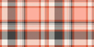 Jersey tekstil dokusu, menü vektör arka plan ekoseli. Özelleştirilebilir tartan şablonu kırmızı ve keten renk paleti ile kontrol et.