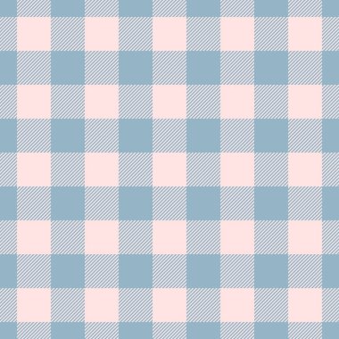 Kusursuz ekose desenli. Yumuşak mavi pembe bir çek. Özgeçmiş, tekstil, web tasarımı, el sanatları için çok yönlü. Samimiyet, sadelik ve şık klasik titreşimleri çağrıştırıyor..