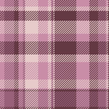 Cazibe dokuları kusursuz, çocuk vektör ekoseli. Pastel kumaş ve kırmızı renk paleti ile örtülü kumaş..