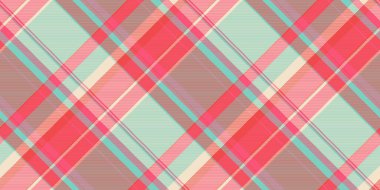 Doğrudan doku dikişsiz ekose, sert tekstil desenli vektör. Pijama arka plan tartan kumaş kırmızı ve gök mavisi palet ile kontrol.