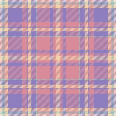 Pastel ekose desenli. Kesişen çizgileri olan klasik bir tekstil tasarımı, arka plan, kumaş ve mevsimsel yaratıcı projeler için idealdir. Yumuşak ve çok yönlü doku.