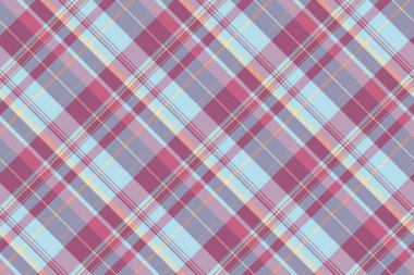 En iyi tekstil kumaş deseni, üst arka planda dikişsiz doku. Renkli vektör ekose tartanı pastel ve pembe renk paletinde kontrol et.