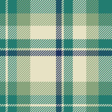 60 'ların arkaplan desenli tartan, antika desenli kusursuz kontrol. Işık ve gök mavisi renk paletinde ilham verici kumaş ekose vektörü.