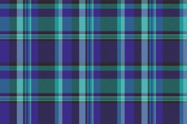 Mavi, mavi ve siyah renkli klasik ekose desenli. Tekstil, tasarım projeleri, moda ve klasik temalar için çok yönlü bir fon. Sonsuz zarafet ve sıcaklık..