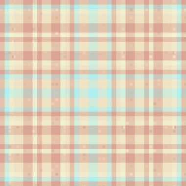 Canlı tartan vektörünü kontrol et, rahat desenli dokusu düzgün. Reklam arkaplan kumaşı ekoseli ışık ve turuncu renk paleti.