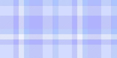 Dikensiz desenli ekose, xmas tekstil kumaş arka planı. Romantik tartan vektör şablonu mavi ve açık renk paletinde kontrol.