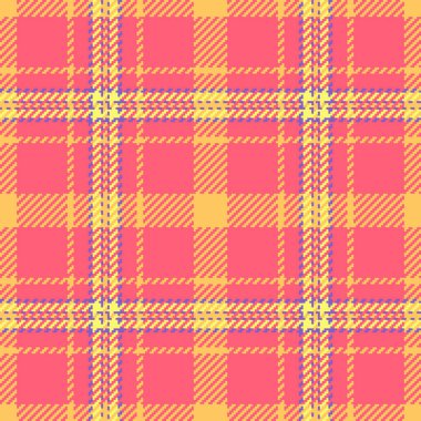 Canlı ekose desenli. Sıcak, güneşli renklerde klasik tartan tasarımı. Tekstil geçmişi, moda kavramları ve dekoratif unsurlar için kullanılır. Retro estetik.