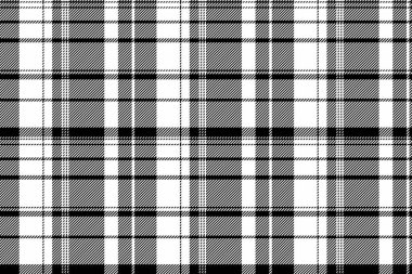 70 'lerin kumaş arka plan ekoseli, karalama vektörü pürüzsüz desenli. Üniforma tartan dokuyu siyah ve beyaz renk paletinde kontrol et.