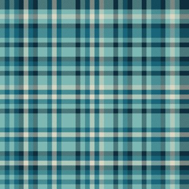 Pencere dikişsiz ekose desen, harika kumaş tekstil vektörü. Terzi, arkaplan desenini gök mavisi ve cyan renk paletinde tartan ile kontrol et.