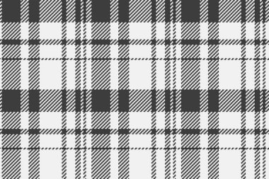 Kovboy desenleri kusursuz, ekose kumaş motifli. Düz vektör kumaş dokusu arkaplanı beyaz ve gri renk paletinde.