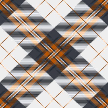 Paskalya desenli ekose kumaş, akıcı vektör tartan dokusu. Pantolon tekstil kontrolü koyu ve beyaz renk paletinde pürüzsüz arkaplan.