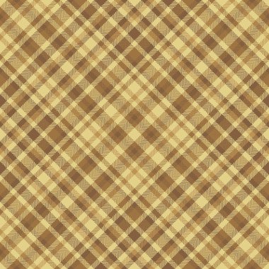 Klasik ten rengi ve kahverengi ekose desenli. Sıcak, dokulu tekstil tasarımı, arka plan, giysi veya web tasarımı için mükemmel. Geleneksel ama çok yönlü bir motif.