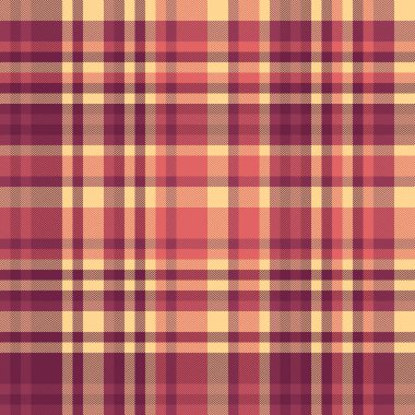 Menü vektörsüz arka plan, yıldönümü dokusu deseni. İç ekose kumaş kontrol tartan kırmızı ve kehribar renk paleti.