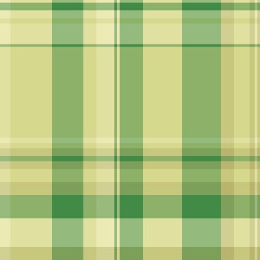 Plank tekstil desenleri pürüzsüz, erkeksi kumaş kontrolü. Yatak odası deseni ekose ekose vektörü yeşil ve sarı renk paleti.
