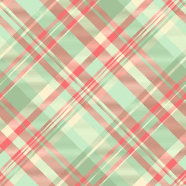 Süslü vektör ekose ekose, antika, dikişsiz kumaş. Idyllic arkaplan dokusu ışık ve pastel renk paletinde kontrol.