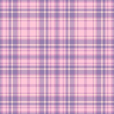 Yumuşak pastel ekose desenli pembe, mor ve kremalı. Konforu, zanaatı, geleneksel tasarımı temsil eder. Özgeçmiş, tekstil veya yaratıcı projeler için ideal.