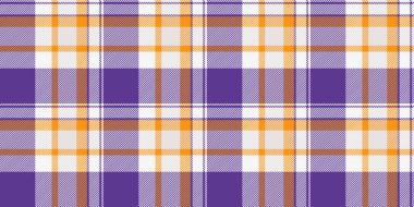 Canlı mor, turuncu beyaz ekose desenli. Tekstil tasarımı, moda, sonbahar temaları ya da arka plan yaratmak için mükemmel..