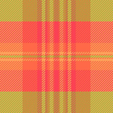 Sıcak, canlı ekose desenli yeşil, turuncu ve mercan rengi. Klasik, dokuma tasarımı özgeçmiş, tekstil, moda veya tasarım projeleri için idealdir. Kutlama..