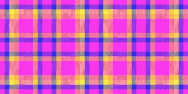 Diwali ekose desensiz, düz kumaş arkaplan desenini kontrol et. Eflatun ve çivit rengi palette yinelenen doku vektörü tekstil tartan.