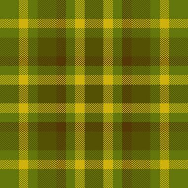 Yaratılış kontrolü dokusu, warp arkaplan deseni pürüzsüz. Sanatsal kumaş ekose ekose vektörü sarı ve kireç rengi paleti.