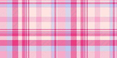 Kadife arka plan dokusu tekstil, vadi ekose vektörünü kontrol et. Pembe ve sisli gül renkleri paletinde kesintisiz kumaş deseni..