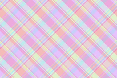 Genç vektör tekstil kontrolü, nazik kumaş kumaş tartan. Açık ve beyaz renk paletinde paketlenmemiş ekose desen.