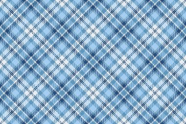 Yatak odası tekstil temiz arka plan, motif vektör kontrolü ekoseli. Cadılar Bayramı desenli kumaş kumaş dokusu cyan ve beyaz renk paletinde.