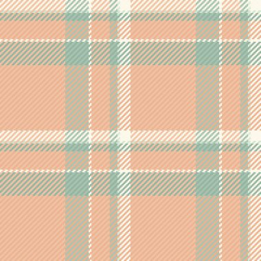 Kağıtlar pürüzsüz çek kalıbı, yeni yıl tekstil kumaş tartan. Turuncu ve pastel renk paletinde kitap dokusu vektör ekoseli arkaplan.