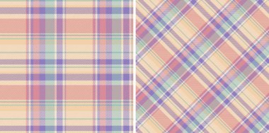 Tekstil arka plan vektör ekoseli desenli kumaş tartanın kusursuz yapısını kontrol et. Modaya uygun renklerde ayarlanmış. Nötr renk paleti.