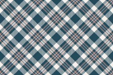 Olay dokusu tekstil vektörü, zor kumaş ekose kumaş. Cyan ve keten renkleri paletinde pürüzsüz Fransızca kontrol arkaplan deseni.