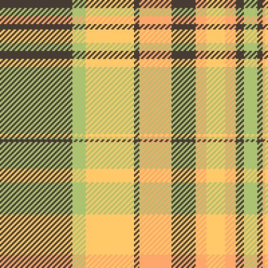 Diwali tartan desenli ekose, ana tekstil ekoseli dikişsiz. Kireç ve koyu renk paletinde nötr doku vektör kumaş arkaplanı.