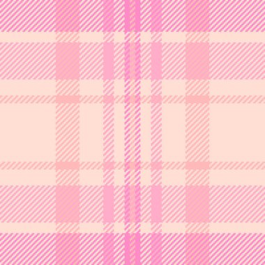 Yumuşak kumaş desenini, çizim vektörünün kusursuz dokusunu kontrol et. Dikiş arkaplan tartan tekstil ekose açık ve kırmızı renk paleti.