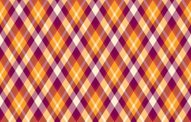 Argyle geometrik eşkenar dörtgenin kusursuz deseni. Harlequin duvar kağıdı tasarımını kontrol et. Web geçmişi için klasik elmas şekilli tekstil malzemesi, baskı kumaşı, kazak, ambalaj kağıdı, hediye kartı, davetiye.