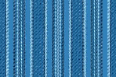 Eşleştirme çizgileri tekstil vektörü, giysi dokusu deseni arka planı. Cyan ve açık renk paletinde düz çizgili dikey kumaş.