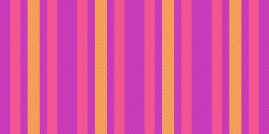 Tekstil dokusunda dikişsiz, ton vektörü kumaşı dikey. Okul çizgileri desen çizgili arka plan pembe ve mor renk paleti.