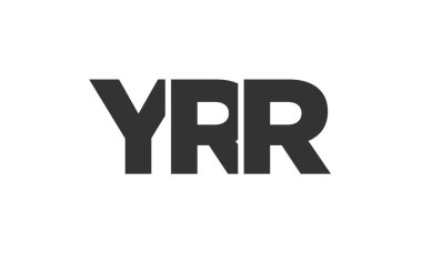 YRR logo tasarım şablonu güçlü ve modern kalın metinlerle. Basit ve minimal tipografi içeren ilk tabanlı vektör logosu. Modayı takip eden şirket kimliği markalar için ideal..