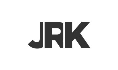 JRK logo tasarım şablonu güçlü ve modern kalın metinlerle. Basit ve minimal tipografi içeren ilk tabanlı vektör logosu. Modayı takip eden şirket kimliği markalar için ideal..