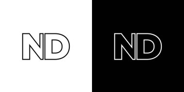 Moda harfi N ve D, ND logo tasarım şablonu. Şirket kimliği için asgari monogram tabanlı logotype.