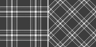 Zarif gri ve beyaz ekose desenler. Klasik tasarımlar, arka planlar ve moda projeleri için kullan. Dijital ortamda ya da yazdırmada çok yönlü. Tekstil dokusu.