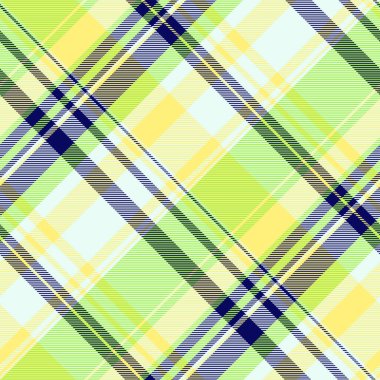 Parlak ekose desenli, kesişen çizgili sarı, yeşil ve lacivert tonlarında. Özgeçmiş, tekstil, moda tasarımları ve yaratıcı projeler için çok yönlü.