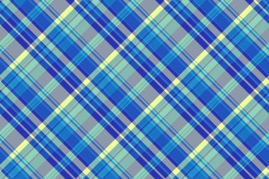 Kumaş dokuma kontrolü, ekoseli pencere dikişsiz. Mavi ve pastel renk paletinde warp arkaplan tekstil vektör deseni.